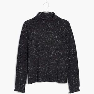 MADEWELL Women’s Black Speckled Turtleneck Sweater